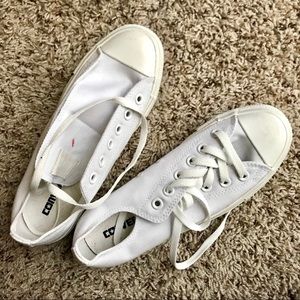 Converse All Star Blank White Low Top Shoes